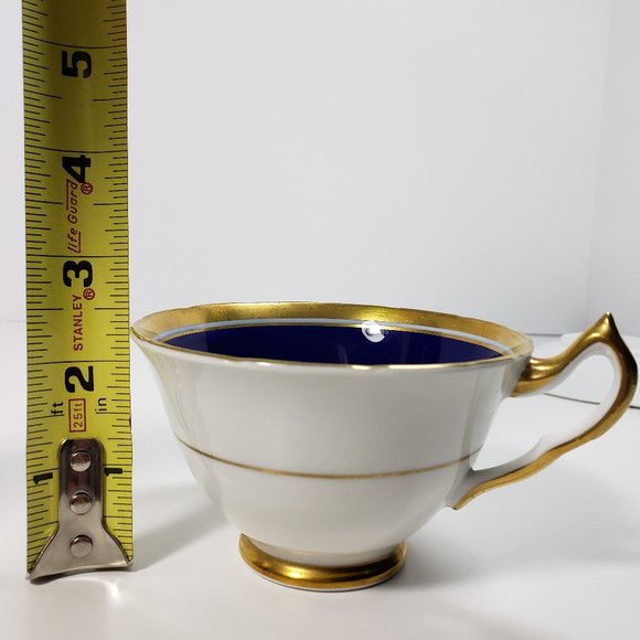 Vintage Collingwoods  English Teacup Cobalt Gold - Picture 8 of 11